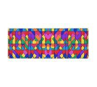 BROLEO Gay Pride Rainbow Pattern Printing Extra Large Mouse Pad Strong Adhesion, Durable, Precise Locking Edge 12x31.5in