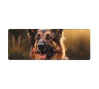 BROLEO German Shepherd Dog Printing Extra Large Mouse Pad, Computer Office Anti Slip Gaming Keyboard Thickened Version 12x31.5in