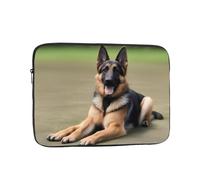 BROLEO German Shepherd Dog Prints Portable Shockproof Laptop Sleeve Case 12 inch for Men and Women's Business Travel, School, and Office Daily Use