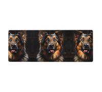 BROLEO German Shepherd Printing Extra Large Mouse Pad Strong Adhesion, Durable, Precise Locking Edge 12x31.5in