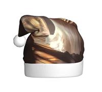 BROLEO Ghosts in the corridor Printed Christmas Hat for Adult quality accessory soft, lightweight, and fluffy