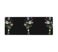 BROLEO Give You A Bouquet Of Flowers Printing Extra Large Mouse Pad, Computer Office Anti Slip Gaming Keyboard Thickened Version 12x31.5in
