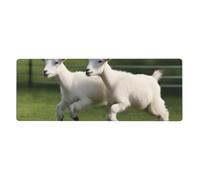BROLEO Goat Frolic Printing Extra Large Mouse Pad, Computer Office Anti Slip Gaming Keyboard Thickened Version 12x31.5in