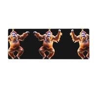 BROLEO Gorilla Performing Printing Extra Large Mouse Pad, Computer Office Anti Slip Gaming Keyboard Thickened Version 12x31.5in