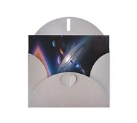 BROLEO Gray Greeting Card A fascinating universe Prints Perfect for Valentine's Day, Wedding Anniversary & Party Invitations