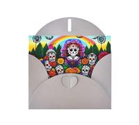 BROLEO Gray Greeting Card Day of The Dead Picture for Christmas, Children's Birthday, Valentine's Day, and Party Invitation