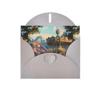BROLEO Gray Greeting Card Dream playground Prints Perfect for Valentine's Day, Wedding Anniversary & Party Invitations