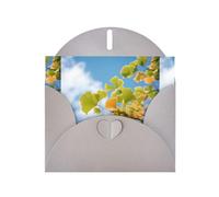 BROLEO Gray Greeting Card Ginkgo leaves under the blue sky Prints Perfect for Valentine's Day, Wedding Anniversary & Party Invitations