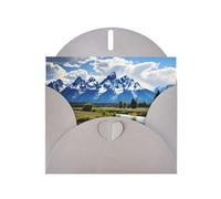 BROLEO Gray Greeting Card grand teton national park Picture for Christmas, Children's Birthday, Valentine's Day, and Party Invitation