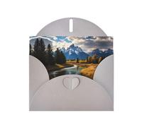 BROLEO Gray Greeting Card grand teton national park Prints Perfect for Valentine's Day, Wedding Anniversary & Party Invitations