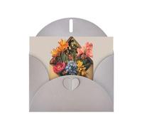 BROLEO Gray Greeting Card Happiness in an envelope Prints Perfect for Valentine's Day, Wedding Anniversary & Party Invitations