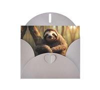 BROLEO Gray Greeting Card Hug tree sloth Picture for Christmas, Children's Birthday, Valentine's Day, and Party Invitation