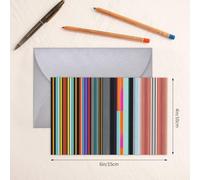 BROLEO Gray Greeting Card Irregular vertical lines Picture for Christmas, Children's Birthday, Valentine's Day, and Party Invitation