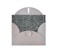BROLEO Gray Greeting Card Math Geometry Geek Calculus Picture for Christmas, Children's Birthday, Valentine's Day, and Party Invitation