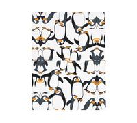 BROLEO Gray Greeting Card penguin dabbing Picture for Christmas, Children's Birthday, Valentine's Day, and Party Invitation