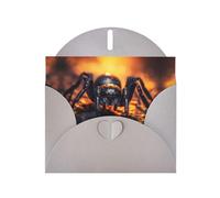 BROLEO Gray Greeting Card Spider in the light Picture for Christmas, Children's Birthday, Valentine's Day, and Party Invitation