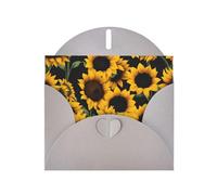 BROLEO Gray Greeting Card Sunflower on Black B Picture for Christmas, Children's Birthday, Valentine's Day, and Party Invitation