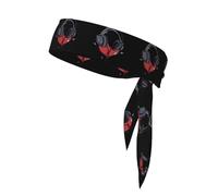 BROLEO Headphones that listen to your heart Prints Sports headscarf, sweat absorbing and breathable, motion headband, double-sided kerchief