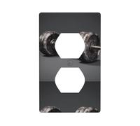 BROLEO Heavy Barbells. Printing Double Socket Wall Panel Decorative for Residential and Commercial Areas 4.5x2.76in