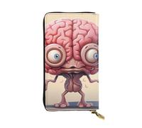 BROLEO Human Brain Picture Leather Long Clutch Wallet for Fashionable Girls and Women - Durable, Stylish, and Functional