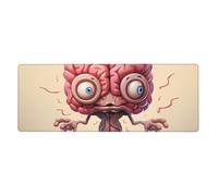 BROLEO Human Brain Printing Extra Large Mouse Pad, Computer Office Anti Slip Gaming Keyboard Thickened Version 12x31.5in