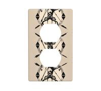 BROLEO Hunting Arrows Triangles Deer Printing Double Socket Wall Panel Decorative for Residential and Commercial Areas 4.5x2.76in