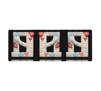 BROLEO I Love You Letter Print Printing Extra Large Mouse Pad Strong Adhesion, Durable, Precise Locking Edge 12x31.5in