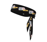 BROLEO I love you on the warning sign Prints Sports headscarf, sweat absorbing and breathable, motion headband, double-sided kerchief