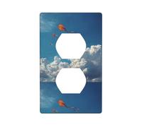 BROLEO Kite in The Sky Printing Double Socket Wall Panel Decorative for Residential and Commercial Areas 4.5x2.76in
