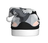 BROLEO Koala listening to music Pattern Christmas Hat for Adult for men and women clothing headband for festive occasions