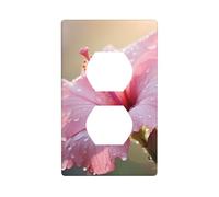 BROLEO Korean National Flower Printing Double Socket Wall Panel Decorative for Residential and Commercial Areas 4.5x2.76in