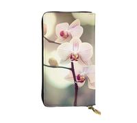 BROLEO Leather Wallet - Stylish and Durable Wallet for Women with Multiple Compartments and Zipper Design An orchid. Picture, Black, One Size