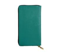 BROLEO Leather Wallet - Stylish and Durable Wallet for Women with Multiple Compartments and Zipper Design Solid dark green Picture, Black, One Size