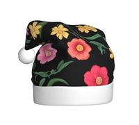 BROLEO Leonardo_Vision_XL_Flowers_3 Printed Christmas Hat for Adult quality accessory soft, lightweight, and fluffy