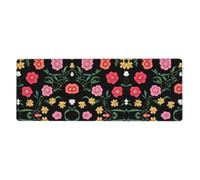 BROLEO Leonardo_Vision_Xl_Flowers_3 Printing Extra Large Mouse Pad Strong Adhesion, Durable, Precise Locking Edge 12x31.5in