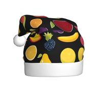 BROLEO Leonardo_Vision_XL_Fruit_Collection_2 Printed Christmas Hat for Adult quality accessory soft, lightweight, and fluffy