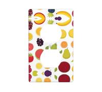 BROLEO Leonardo_Vision_XL_Fruit_Collection_2 Printing Double Socket Wall Panel Decorative for Residential and Commercial Areas 4.5x2.76in