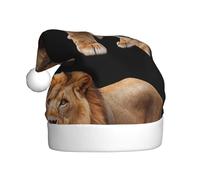 BROLEO Leonardo_Vision_XL_lion_3 Printed Christmas Hat for Adult quality accessory soft, lightweight, and fluffy