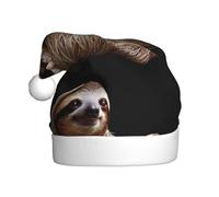 BROLEO Leonardo_Vision_XL_Sloth_2 Printed Christmas Hat for Adult quality accessory soft, lightweight, and fluffy