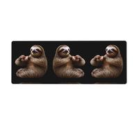 BROLEO Leonardo_Vision_Xl_Sloth_2 Printing Extra Large Mouse Pad Strong Adhesion, Durable, Precise Locking Edge 12x31.5in