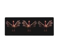 BROLEO Leonardo_Vision_Xl_Turkey_With_Wings_Spread_3 Printing Extra Large Mouse Pad Strong Adhesion, Durable, Precise Locking Edge 12x31.5in
