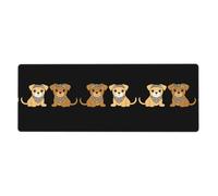 BROLEO Leopard Print Bandana Puppy Printing Extra Large Mouse Pad Strong Adhesion, Durable, Precise Locking Edge 12x31.5in