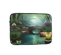 BROLEO Little Bridge in The East Prints Portable Shockproof Laptop Sleeve Case 12 inch for Men and Women's Business Travel, School, and Office Daily Use