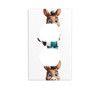 BROLEO Little Donkey Doctor Printing Double Socket Wall Panel Decorative for Residential and Commercial Areas 4.5x2.76in