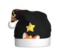 BROLEO Little fox counting stars Printed Christmas Hat for Adult quality accessory soft, lightweight, and fluffy