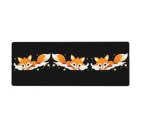 BROLEO Little Fox Flying In The Starry Sky Printing Extra Large Mouse Pad Strong Adhesion, Durable, Precise Locking Edge 12x31.5in
