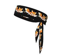BROLEO Little fox flying in the starry sky Prints Sports headscarf, sweat absorbing and breathable, motion headband, double-sided kerchief