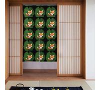 BROLEO Little fox in the forest Prints Curtain two Pieces Spliced 34x56in Fabric curtains, room dividers Fabric, Smooth & Not Easily Wrinkled