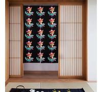 BROLEO Little fox riding a flying dragon Prints Curtain two Pieces Spliced 34x56in Fabric curtains, room dividers Fabric, Smooth & Not Easily Wrinkled