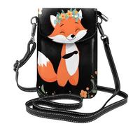 BROLEO Little Fox With Garland Printing Small Leather Women'S Crossbody Flip Phone Bag, Waterproof And Durable